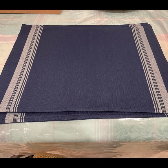 Set of 4 Navy Blue and Grey Placemats - Picture 2 of 3